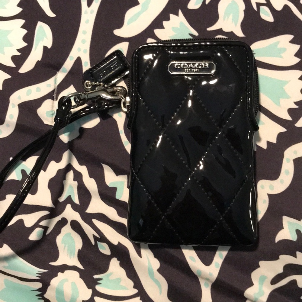 Quilted Coach Wristlet